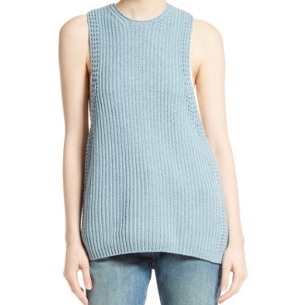 Vince Waffle Stitch Sleeveless Tank Sz Medium